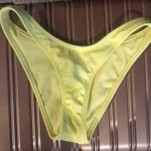 This is a yellow bathing suit bottom from target